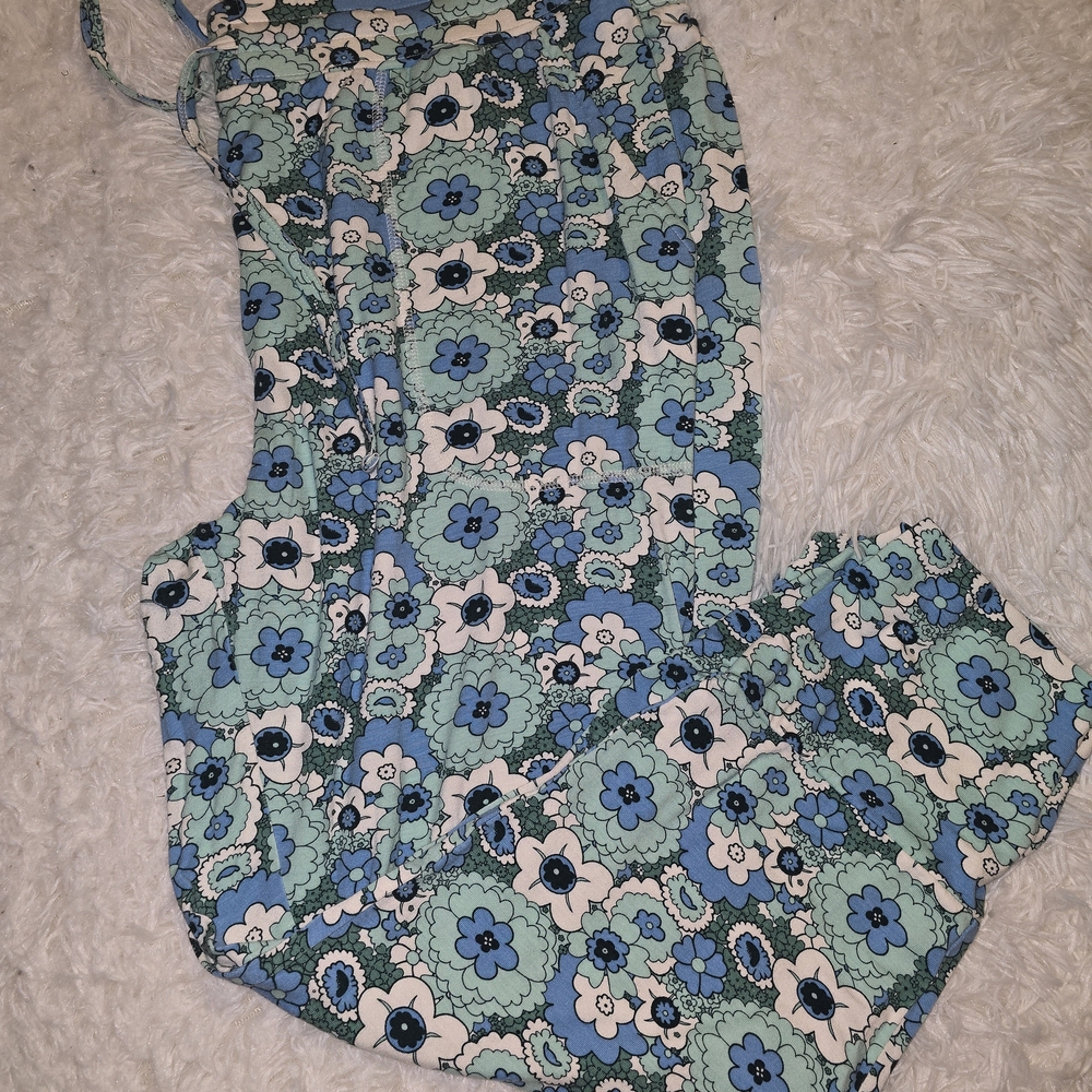 Kate Quinn Floral Joggers in Blue and Green